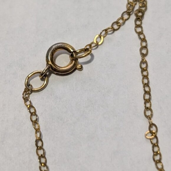 Vintage 12K Gold Filled Pendant Necklace Blue Turquoise Floral by Beverly Lucero - Picture 14 of 16